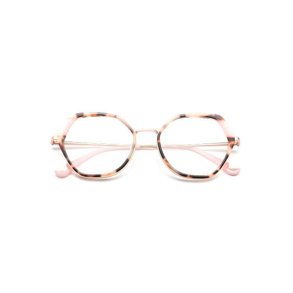 Montatura da vista Woodys Finn metallo fatto a mano Colore Havana Oro