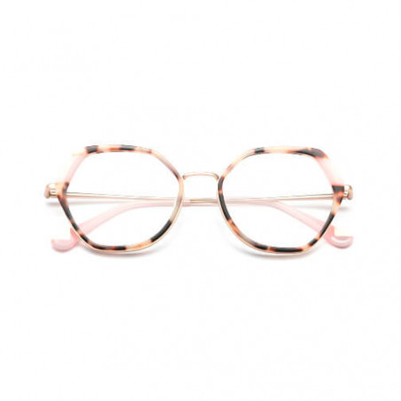 Montatura da vista Woodys Finn metallo fatto a mano Colore Havana Oro
