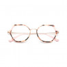 Montatura da vista Woodys Finn metallo fatto a mano Colore Havana Oro