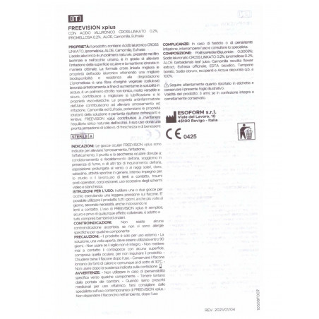 Freevision xplus Sostituto Lacrimale con Acido Ialuronico cross-linkato 0,2% 15