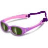 OCCHIALI DA SOLE VIOLA ROSA POLARIZZATO IN GOMMA ELASTICA MORBIDA CON BANDA ELASTICA BIMBA 12-24 MESI