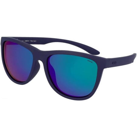 INVU OCCHIALI DA SOLE 2800 B BLU IN GOMMA ESTENDIBILE SPECCHIATO BLU POLARIZZATO 100% SUNGLASSES SONNENBRILLE LUNETTE DE SOLEIL