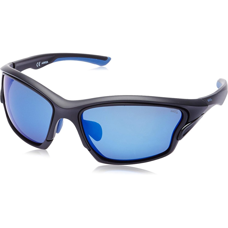 INVU OCCHIALI DA SOLE 2902 A MATT BLACK BLUE INT LENTI INTERCAMBIABILI POLARIZZATE