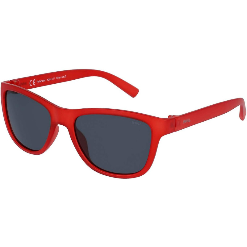INVU OCCHIALI DA SOLE BAMBINO RAGAZZO K 2815 P FROSTY RED LENTI POLARIZZATE