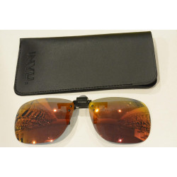 INVU Occhiali da Sole POLARIZZATI ADDIZIONALE Ribaltabile 2402 G Lenti Grigio SPECCHIATO Arancio 100% UV Block Sunglasses Polar