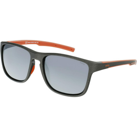 INVU OCCHIALI DA SOLE 2120 B GRIGIO METALLIZZATO SATINATO ARANCIO LENTI POLARIZZATE