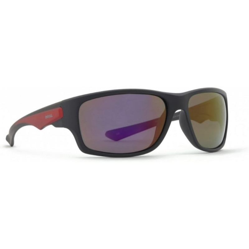 INVU OCCHIALI DA SOLE 2706 A NERO ROSSO POLARIZZATO 100% SUNGLASSES SONNENBRILLE LUNETTE DE SOLEIL