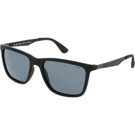 OCCHIALI DA SOLE INVU K2414 A ARGENTO NERO BAMBINO 4-9 ANNI IN GOMMA ELASTICA LENTI POLARIZZATE 100% UV 400 SUNGLASSES POLARIZE