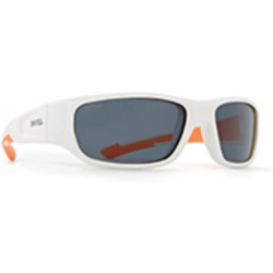 OCCHIALI DA SOLE POLARIZZATI BIMBO INVU K 2415 C BIANCO ARANCIO ESTENDIBILE LENTI 100% UV BLOCK SUNGLASSES POLARIZED