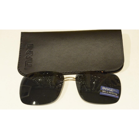 OCCHIALI DA SOLE POLARIZZATI ADDIZIONALE FISSO INVU C 1407 A LENTI GRIGIO 100% UV BLOCK SUNGLASSES POLARIZED