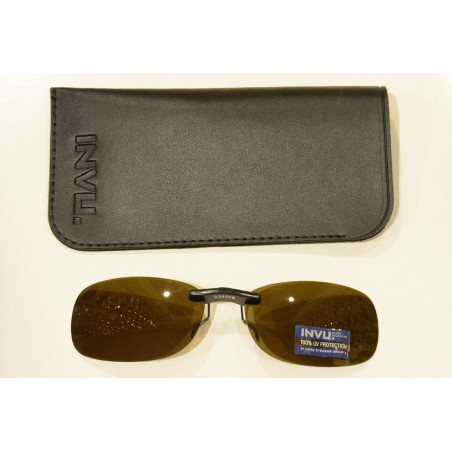INVU Occhiali da Sole POLARIZZATI ADDIZIONALE Fisso Invisibile 2400 B Lenti Marrone 100% UV Block Sunglasses Polarized
