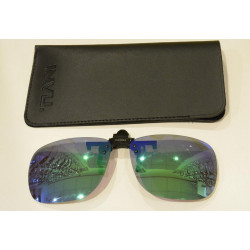 INVU OCCHIALI DA SOLE POLARIZZATI ADDIZIONALE RIBALTABILE 2402 J LENTI MARRONE SPECCHIATO VERDE 100% UV BLOCK SUNGLASSES POLARI