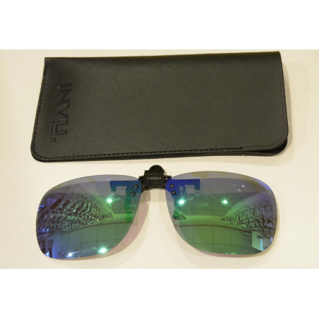INVU OCCHIALI DA SOLE POLARIZZATI ADDIZIONALE RIBALTABILE 2402 J LENTI MARRONE SPECCHIATO VERDE 100% UV BLOCK SUNGLASSES POLARI