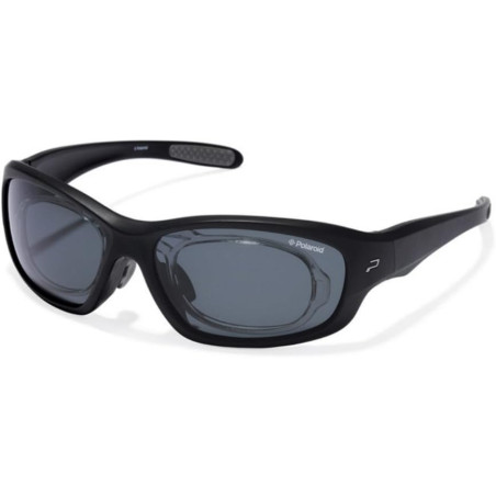 Polaroid sunglasses p7326A BLACK unisex con clip new