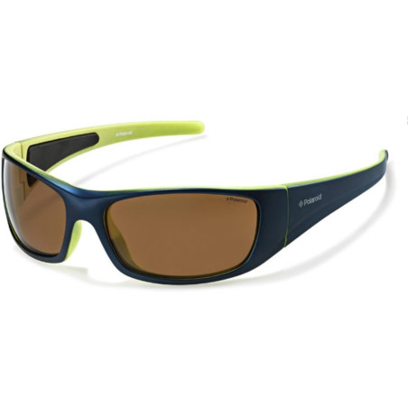 OCCHIALI DA SOLE POLARIZZATI POLAROID P 7420 B BLU GIALLO LENTI MARRONE FOR FISHING GALLEGGIANTE 100% UV BLOCK SUNGLASSES POLAR
