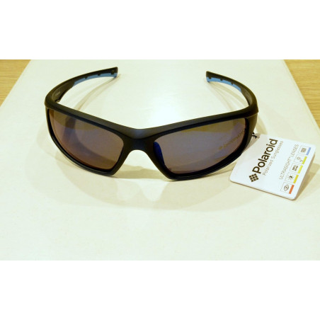 OCCHIALI DA SOLE POLARIZZATI POLAROID P 7310 B NERO BLU 100% UV BLOCK SUNGLASSES POLARIZED