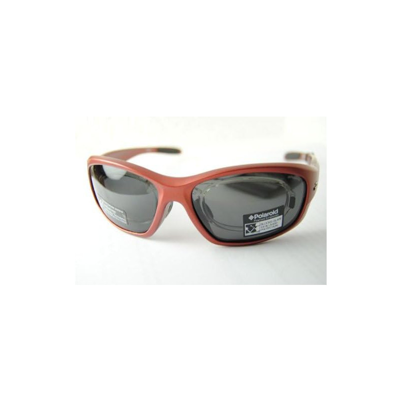 polaroid sunglasses p7326b burgundy unisex con clip new
