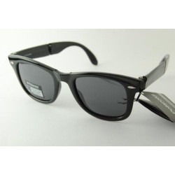 Occhiali da sole Polaroid P937A pieghevole nero lucido vintage unisex