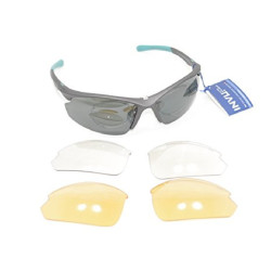 INVU Occhiali da Sole POLARIZZATI 2508 A Grigio Blu Lenti INTERCAMBIABILI 100% UV Block Sunglasses Polarized