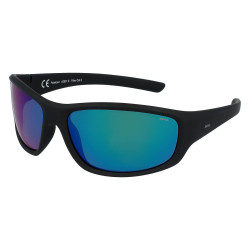 INVU Occhiali da Sole POLARIZZATI 2105 D Nero SPECCHIATO Verde Blu Elastico INDEFORMABILE Lenti 100% UV Block Sunglasses Polari