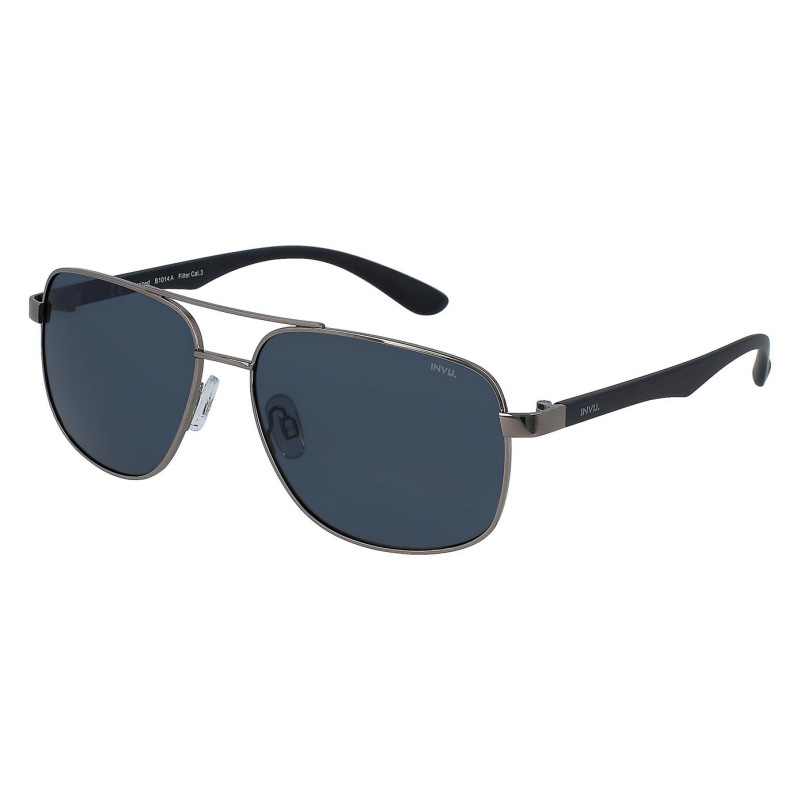 OCCHIALI DA SOLE POLARIZZATI INVU T 2407 B MARRONE LENTI GRIGIO SFUMATO 100% UV BLOCK SUNGLASSES POLARIZED