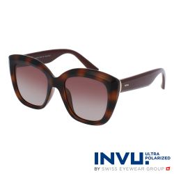 INVU Occhiali da sole da donna B2311B Lenti Polarizzate 100% UV PROTECT Havana Bordeaux