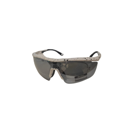 INVU Occhiali Da Sole IA22400A Bianco Nero Uomo Adulto Lenti Polarizzate Clip Graduabile