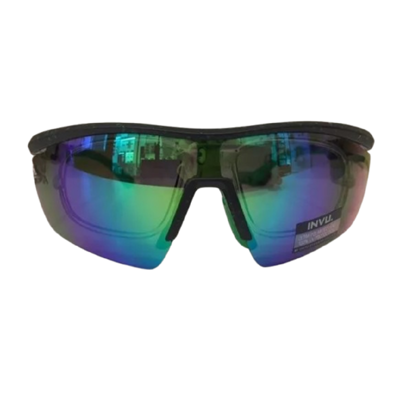 INVU Occhiali Da Sole IA22400B Nero Verde Uomo Adulto Lenti Polarizzate Clip Graduabile