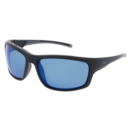 INVU. Occhiali Da Sole Sportivo Uomo Ultra Polarized IA22402D Nero Lenti Specchiate Blu
