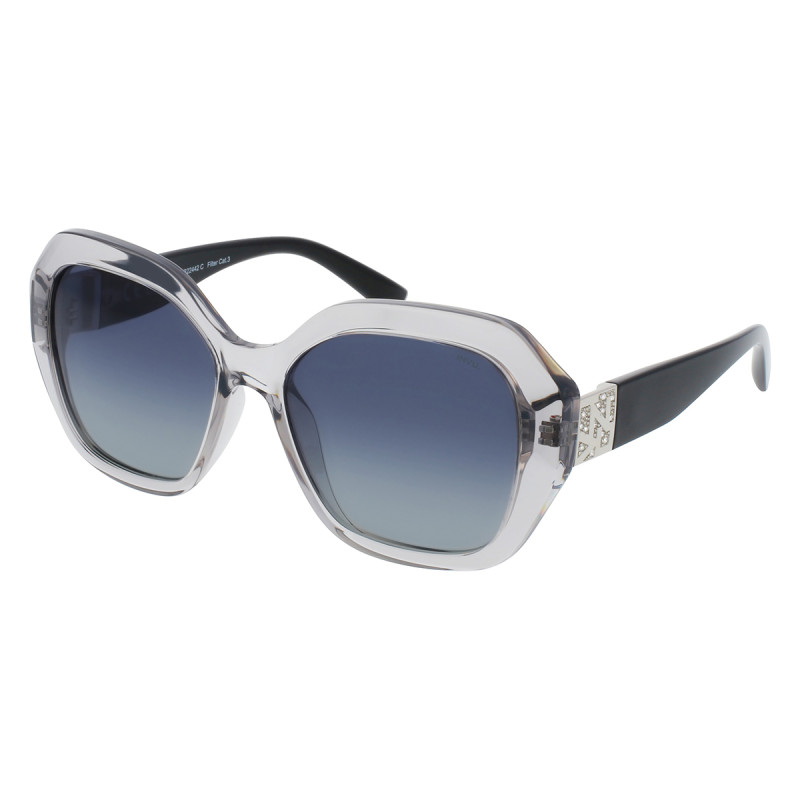 INVU Occhiali da sole da donna IB22442C Dirty Grigio Nero Lenti Polarizzate 100% UV PROTECT