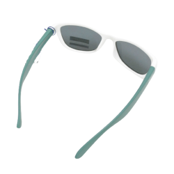 INVU Occhiali da Sole POLARIZZATI Bimbo K 2416 B Bianco Verde Lenti 100% UV Block Sunglasses Polarized