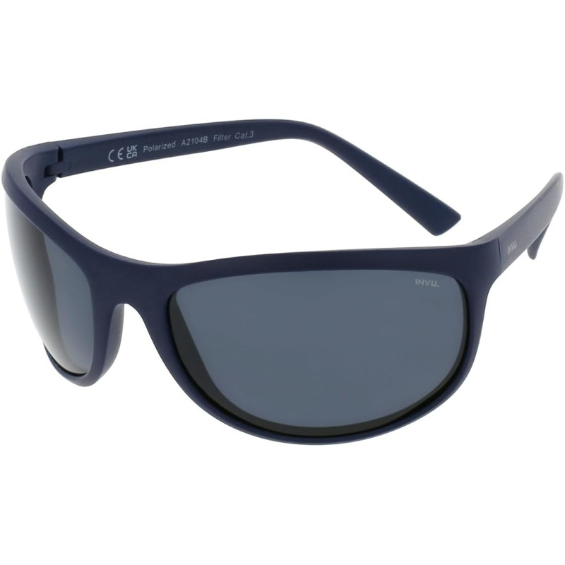 INVU Occhiali Da Sole A2104B Blu Uomo Adulto Lenti Polarizzate Gomma Flessibile
