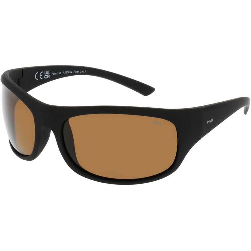 INVU Occhiali Da Sole A2106 N Nero Uomo Adulto Lenti Polarizzate Gomma Flessibile