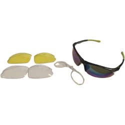 INVU Occhiali Da Sole Polarizzati Uomo Sportivi A2508J Grigio Giallo Con Clip Interno Lenti Intercambiabili