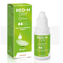 3x RED-N DRY Sostituto Lacrimale Acido Ialuronico 0,2% 15 ml occhi arrossati secchi