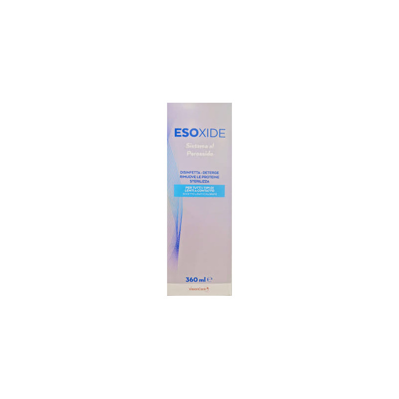 Esoform Esoxide Sistema perossido monofase per lenti a contatto 360 ml con astuccio e catalizzatore