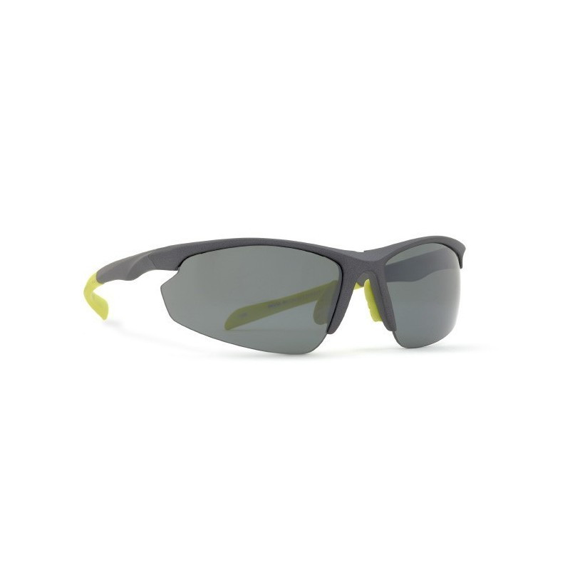INVU Occhiali Da Sole Polarizzati Uomo Sportivi A2508J Grigio Giallo Con Clip Interno Lenti Intercambiabili