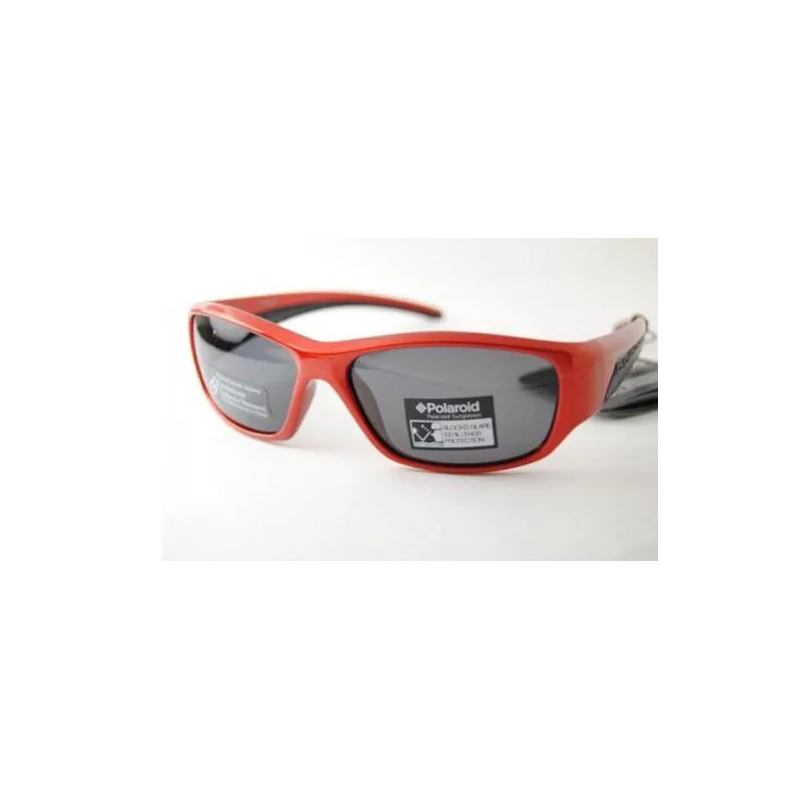 Polaroid Occhiali da sole Bimbo P0331C Rosso Lenti Polarizzate 100% UV PROTECT GOMMA 4-5 ANNI