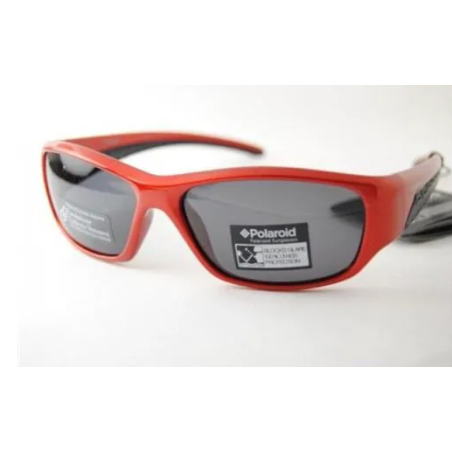 Polaroid Occhiali da sole Bimbo P0331C Rosso Lenti Polarizzate 100% UV PROTECT GOMMA 4-5 ANNI